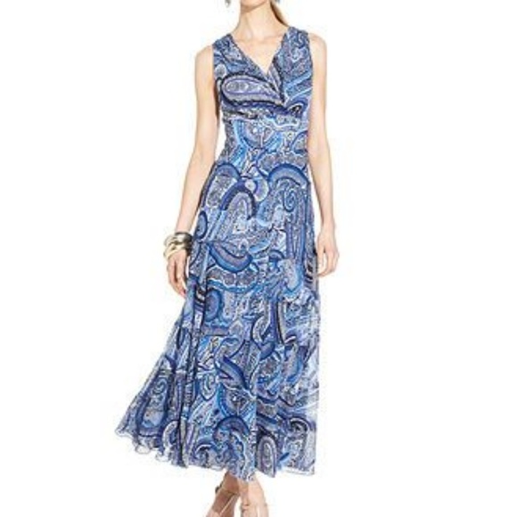 paisley chiffon dress